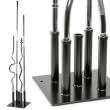 Suport fitness depozitare bare Ø 30 mm, haltera, vertical, negru