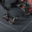 Pardoseala, placa de cauciuc Fitness Gymfloor® 1000 x 1000 x 15 mm, negru 6