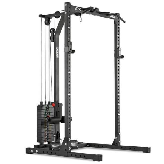 ATX® Half Rack 620 - statie multifunctionala cu helcometru - scripete cu stiva de greutate, încărcare maximă 400 kg, înălțime 214 cm