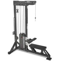 Aparat fitness ATX®, helcometru  cu stiva de greutati, 3 pozitii diferite ale unghiului de tragere, seria 800, cu stiva de greutati de 180 kg