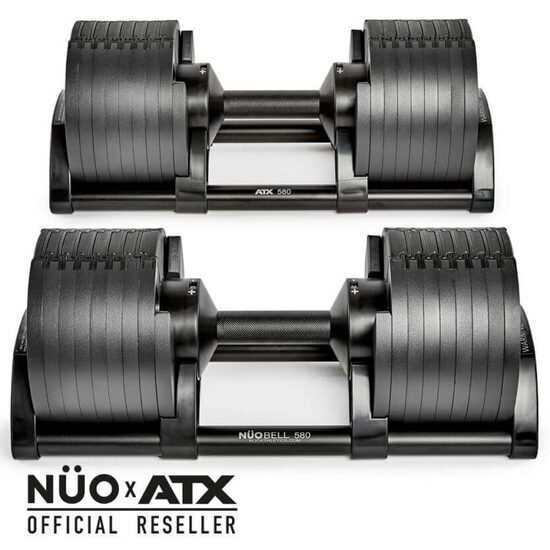 Gantere compacte ATX® Original Nüobell®, pereche 2 x 36 kg, negre