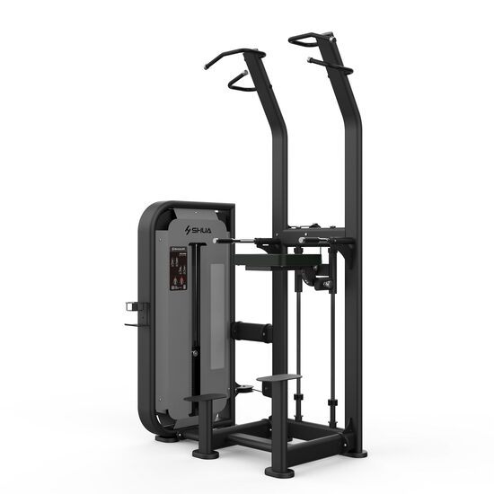 Aparat fitness SHUA pentru asistare tractiuni/ dips cu stiva de greutate 135 kg