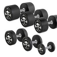 ATX® PRO-Style - gantere profesionale din cauciuc - cu Logo Barbell Club - 2.5 - 60 kg