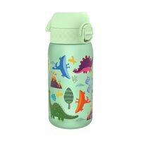Sticla de apă Ion8 pentru copii rezistentă la scurgeri, Recyclon™, Dinozauri, 350 ml, Editie limitata