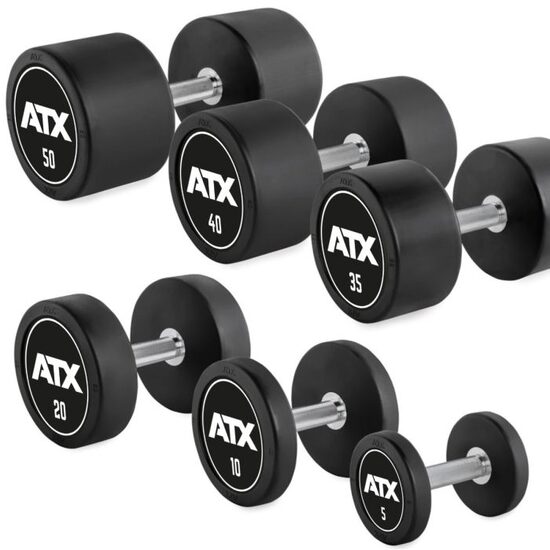 PRO-Style - gantere din cauciuc - cu sigla ATX - 2,5 - 60 kg