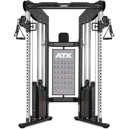 Statie multifunctionala ATX® Dual Pulley cu stiva de greutate 2 x 90 kg