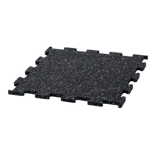 Pardoseala fitness de cauciuc, 10 mm grosime, tip puzzle, mozaic alb, 1000 kg/ m3, 1000 x 1000 mm
