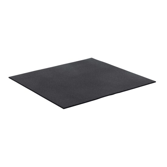 Pardoseala fitness de cauciuc, 10 mm grosime, patrat cu margine tesita, negru, 1000 kg/ m3, 1000 x 1000 mm