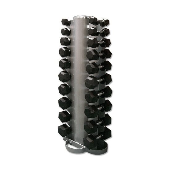 Set gantere hexagonale din cauciuc IFS, Ø30 mm, 130 mm, 1 - 10 kg