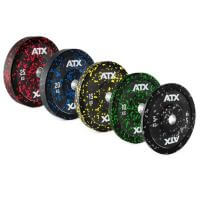 Disc olimpic Bumper de cauciuc granulat ATX® Color Splash, Ø 50, 450 mm, 5 - 25 kg