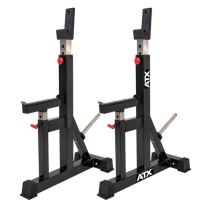 Suport haltera, bara olimpica pentru impins la piept si genuflexiuni ATX®, inaltime reglabila, 400 kg