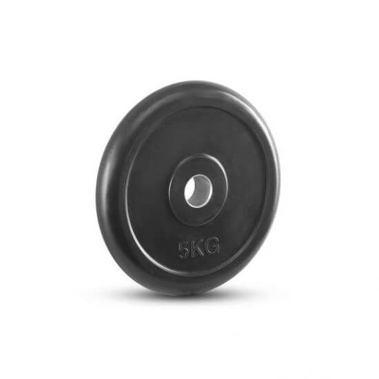 Disc fitness din cauciuc, placa de greutate, 30 mm, negru