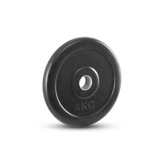 Disc fitness din cauciuc, placa de greutate, 30 mm, negru