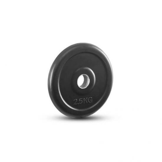 Disc fitness din cauciuc, placa de greutate, 30 mm, negru