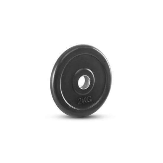 Disc fitness din cauciuc, placa de greutate, 30 mm, negru