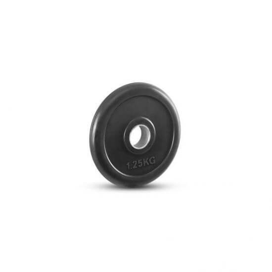 Disc fitness din cauciuc, placa de greutate, 30 mm, negru
