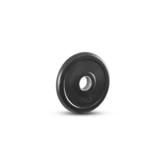 Disc fitness din cauciuc, placa de greutate, 30 mm, negru