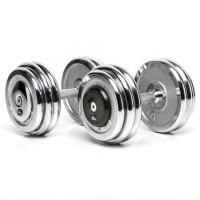 CHD® Gantere compacte cromate, 3 - 25 kg, gradatie 1 kg