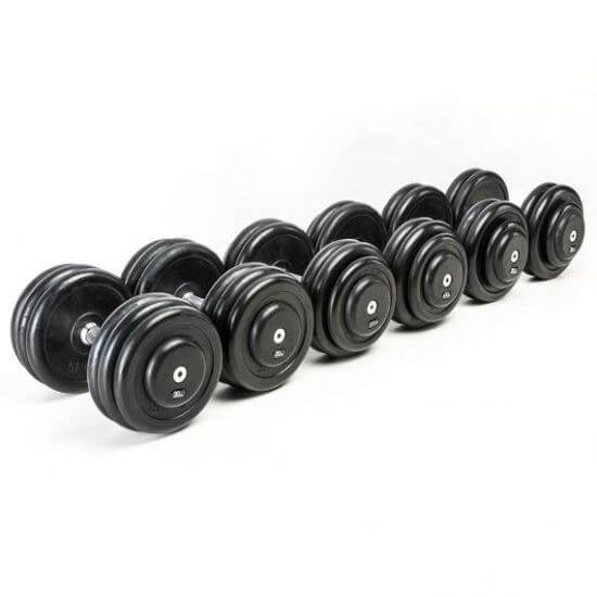 Set gantere compacte CHD, cauciucate, gradatie 2 kg 