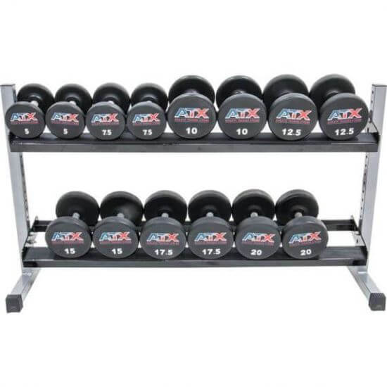 Stand, suport fitness pentru depozitare gantere, 2 nivele 