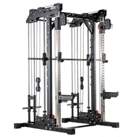 Statie fitness multifunctionala ATX ®, Smith Machine cu helcometru ATX , incarcare pe discuri