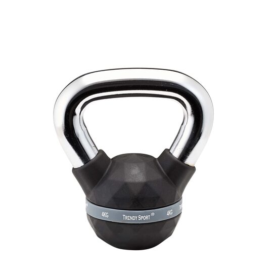 Exklusiv Kettlebell cauciuc cu manere cromate Trendy Sport, 4-24 Kg
