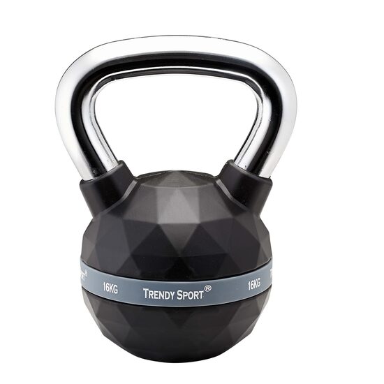 Exklusiv Kettlebell cauciuc cu manere cromate Trendy Sport, 4-24 Kg