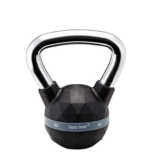 Exklusiv Kettlebell cauciuc cu manere cromate Trendy Sport, 4-24 Kg