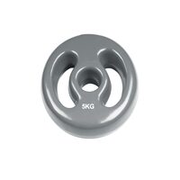 Disc, placa de greutate Pesos Aperto Trendy Sport din fonta, imbracat in vinyl - dubla prindere, gri
