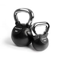 Trendy Sport Black Kettlebell cu invelis de cauciuc, 4-36 Kg, maner cromat