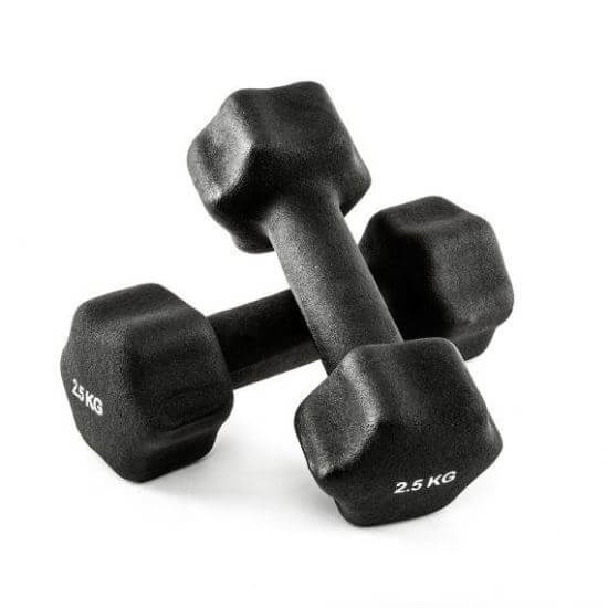 Gantera pentru gimnastica, aerobic STAR, invelis neopren, negru