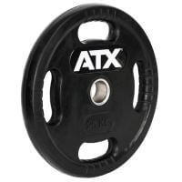 Disc olimpic cu 4 puncte de prindere ATX®, fonta, cauciucat, Ø 50 mm