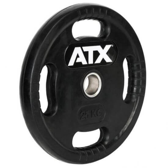 Disc olimpic cu 4 puncte de prindere ATX®, fonta, cauciucat, Ø 50 mm