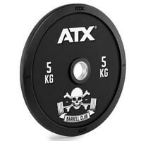 Disc olimpic ATX® bumper din cauciuc, placa de greutate, negru