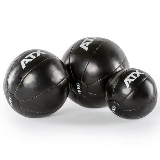 Minge medicinala ATX®, 3-10 kg, Ø 21-32 cm, imitatie piele, negru