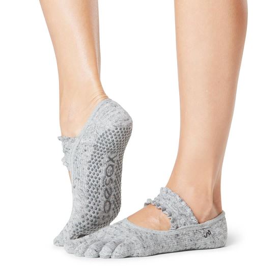 Sosete yoga, pilates, gimnastica ToeSox Full Toe MIA - Gri