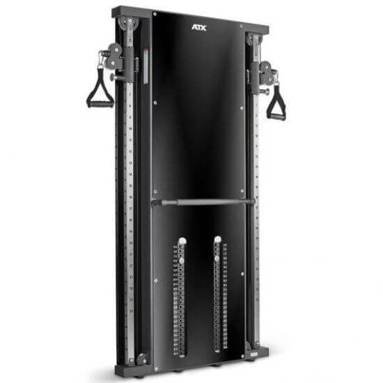 Aparat fitness ATX® multifunctional cu prindere pe perete, scripete cu stiva 2 x 60 kg