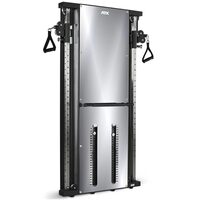 Aparat fitness ATX® multifunctional cu prindere pe perete, scripete cu stiva 2 x 60 kg, oglinda