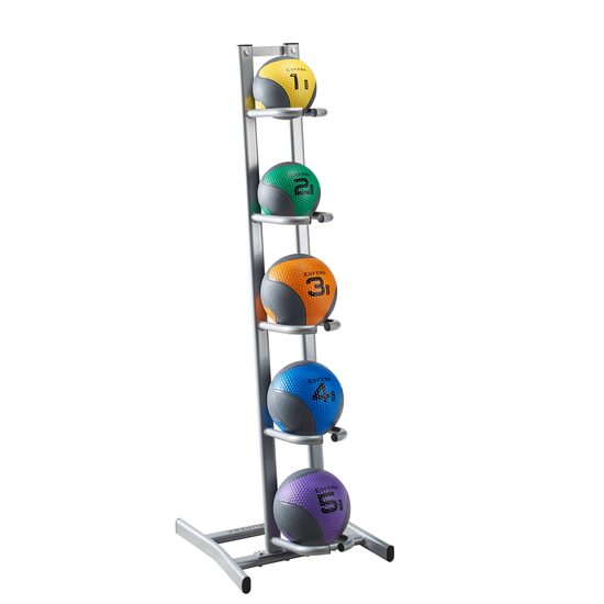 Stand depozitare 5 mingi medicinale Trendy Sport Esfera Rack, 57 x 50 x 154 cm, gri