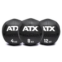 Minge fitness Wall Ball ATX®, crossfit, PVC, negru