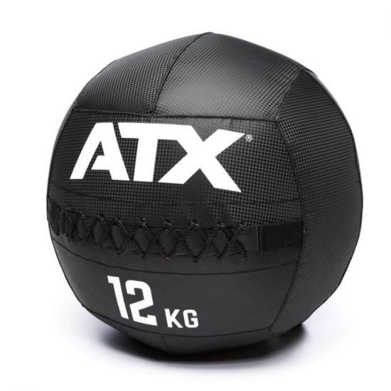 Minge fitness Wall Ball ATX®, crossfit, PVC, negru