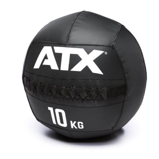 Minge fitness Wall Ball ATX®, crossfit, PVC, negru