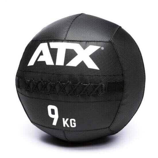 Minge fitness Wall Ball ATX®, crossfit, PVC, negru