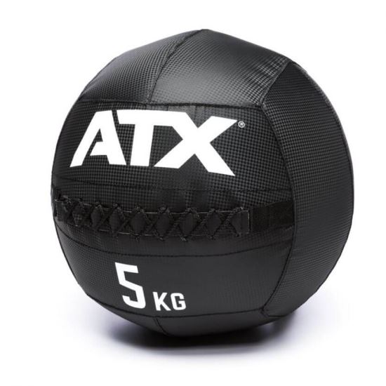 Minge fitness Wall Ball ATX®, crossfit, PVC, negru