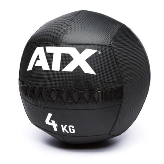 Minge fitness Wall Ball ATX®, crossfit, PVC, negru