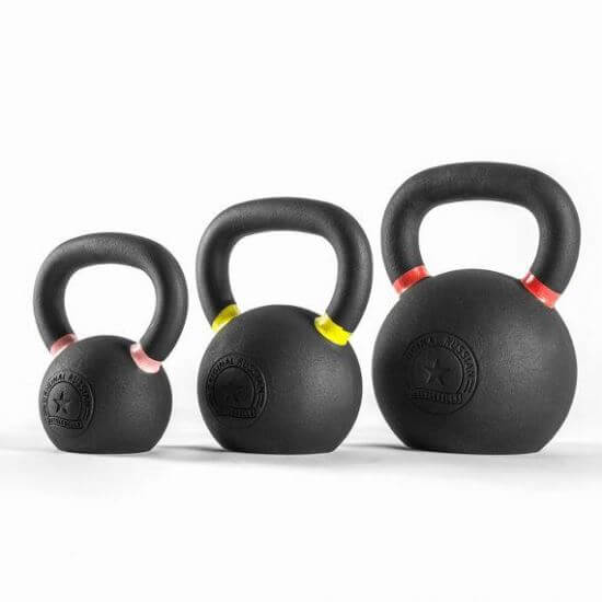 Original Russian Kettlebell, 8 - 48 kg, fonta, negru