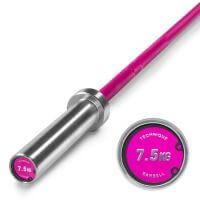 Bara olimpica pentru tehnica, haltera, 7.5 kg, Ø 50 mm, 183 cm, Aluminiu, Pink Oxid
