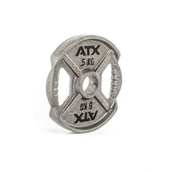 Disc olimpic, fontă, dublă prindere ATX®, placa de greutate Ø 50 mm, gri