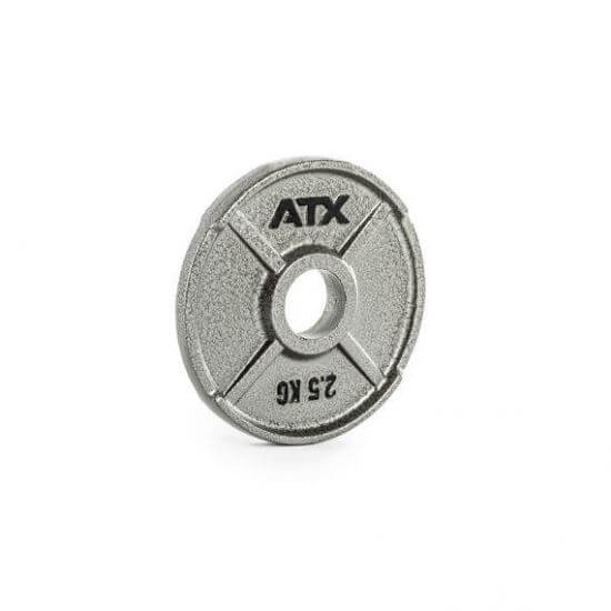 Disc olimpic, fontă, dublă prindere ATX®, placa de greutate Ø 50 mm, gri