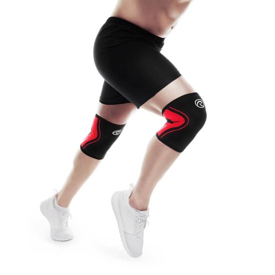 Genunchiera Rehband RX, stabilizare geununchi, 3 mm, XS - XL, Negru-Rosu